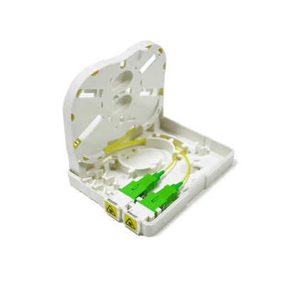 qualité  2 Cores Indoor Fiber Optic Terminal Box Wall Mounted 86mm Size usine