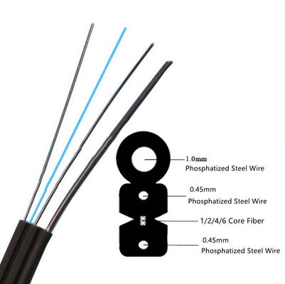 Type extérieur adapté aux besoins du client couleur noire du câble d'interface de FTTH G657A1 G657A2
