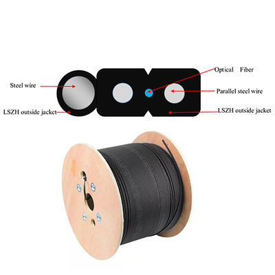 Type extérieur adapté aux besoins du client couleur noire du câble d'interface de FTTH G657A1 G657A2