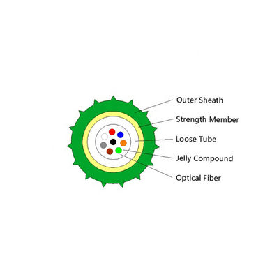 Diamètre micro du mode unitaire 3mm de noyau du câble optique 2 de fibre de G652D