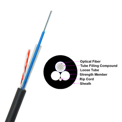 Force du câble optique FRP de fibre du mode OM1 unitaire pour extérieur
