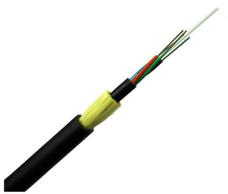 Câble optique de fibre de fil d'Aramid avec le noyau aérien d'Adss 24 de veste de double de fil de tension élevée