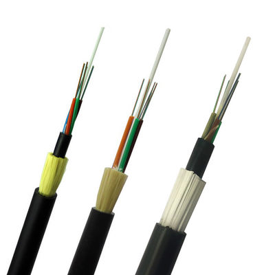 Câble optique de fibre de fil d'Aramid avec le noyau aérien d'Adss 24 de veste de double de fil de tension élevée