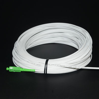 Câble d'interface optique blanc de la couleur FTTH avec l'ODM d'OEM de connecteur de Sc FC