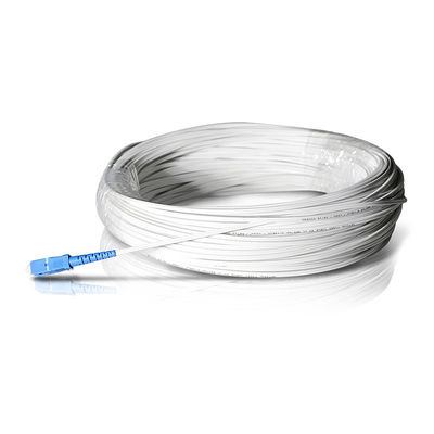 Câble d'interface optique blanc de la couleur FTTH avec l'ODM d'OEM de connecteur de Sc FC