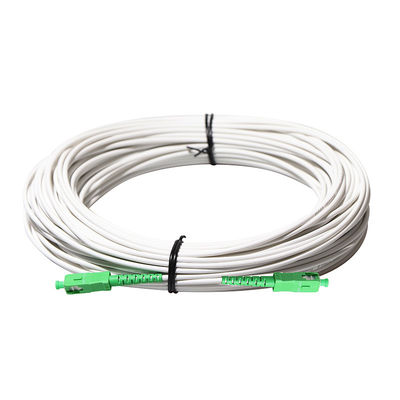 Câble d'interface optique blanc de la couleur FTTH avec l'ODM d'OEM de connecteur de Sc FC