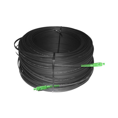 Câble d'interface optique blanc de la couleur FTTH avec l'ODM d'OEM de connecteur de Sc FC