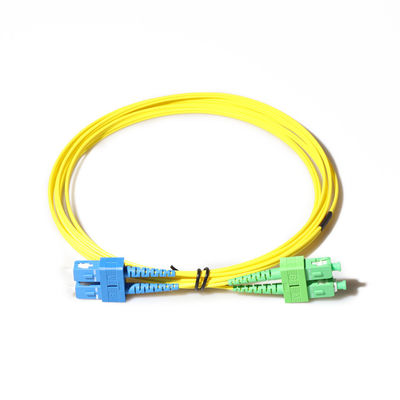 La correction de câble de fibre du SM DX attachent Sc RPA à LC UPC avec des agrafes RoHS conforme