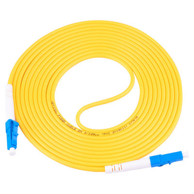 La correction recto unimodale de câble de fibre de FTTH attachent 2.0mm 3.0mm LC UPC