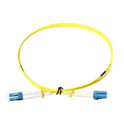 la correction extérieure de fibre de 3m LC LC attachent la couleur jaune pour l'HOMME de LAN de CATV