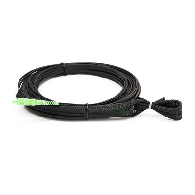 Câble équipé noir de fibre, extrémité du noyau un de la corde de correction de Sc RPA 1 avec le clou de tirage