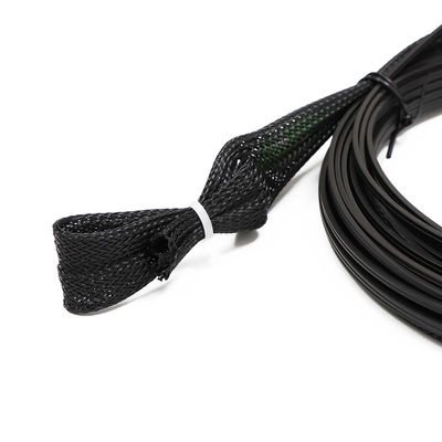 Câble équipé noir de fibre, extrémité du noyau un de la corde de correction de Sc RPA 1 avec le clou de tirage