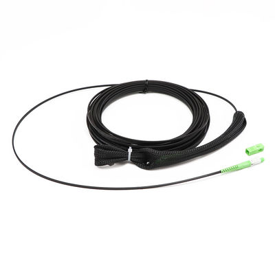 Câble équipé noir de fibre, extrémité du noyau un de la corde de correction de Sc RPA 1 avec le clou de tirage