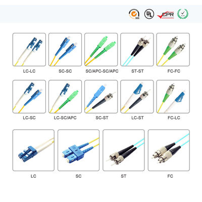 La correction de câble de fibre de FTTH attachent UPC RPA avec le connecteur de MTRJ MU DIN