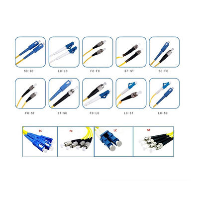 mode unitaire jaune de SC LC ST RPA UPC de corde de correction de fibre de 3m