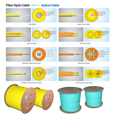 Bon câble optique d'intérieur GJFJV de fibre du duplex 8-Type de noyau de la qualité 2