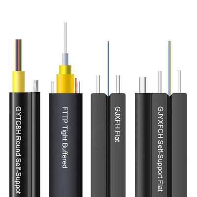 1 câble d'interface optique extérieur d'intérieur de fibre de ftth du gjxh g657a1 g657a2 g652d de gjyxfch de gjyxch des noyaux 4core 12core du noyau 2