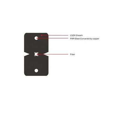 1 câble d'interface optique extérieur d'intérieur de fibre de ftth du gjxh g657a1 g657a2 g652d de gjyxfch de gjyxch des noyaux 4core 12core du noyau 2