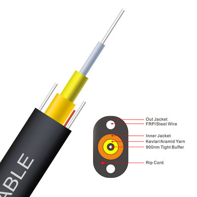 1 câble d'intérieur de Toneable G657A1 G657A2 G657A3 FTTP de noyau/extérieur protégé tendu d'interface pour la télécommunication, baisse plate Cabl