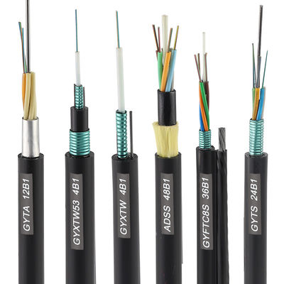 Approvisionnement ADSS GYTA GYTS GYXTW 4 d'usine d'OEM 8 12 24 48 96 144 câble optique de fibre de 288 noyaux, câble de fibre optique extérieur Pric