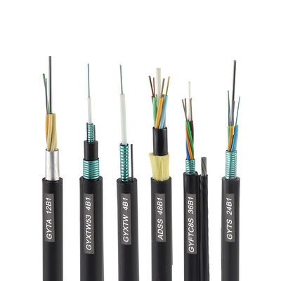 Câble optique aérien autosuffisant extérieur de fibre d'adss de l'envergure 100m de noyau du noyau 24 des adss 12 d'optica de fibra de prix usine