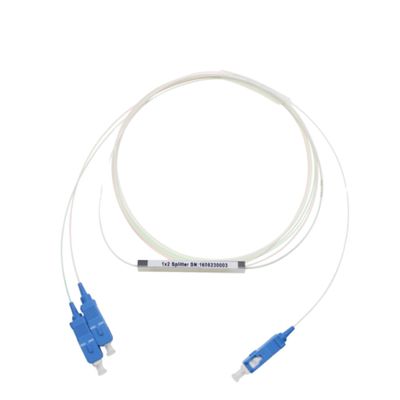 Type en acier micro optique de tube du diviseur 1x2 de PLC de fibre de FTTH avec le connecteur de Sc