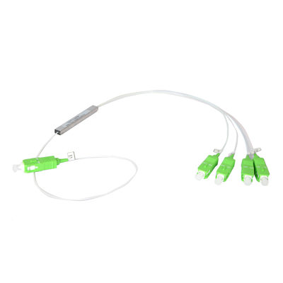 Diviseur optique de PLC 1x4 de fibre, diviseur en acier micro de tube de Sc RPA