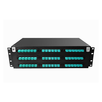 Pouce optique 1U MPO MTP-LC 24F 10G 40G du tableau de connexions de fibre à haute densité 19