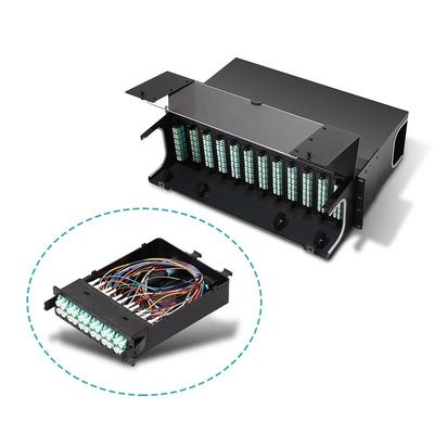 Noyau à haute densité du tableau de connexions de la cassette MPO 24 pour le bâti de support 1U