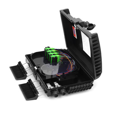 Coffret d'extrémité optique de la fibre IP65, couleur de noir de boîte de câble d'interface de FTTH