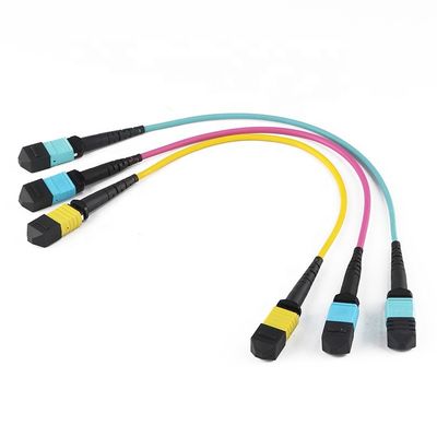 12 corde de correction de câble de fibre de noyau du noyau 24, câble de correction de Mtp Mpo Om3 Om4 pour Qsfp