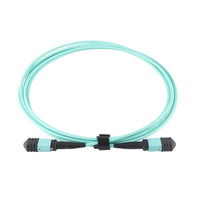 12 corde de correction de câble de fibre de noyau du noyau 24, câble de correction de Mtp Mpo Om3 Om4 pour Qsfp