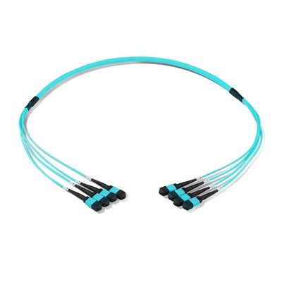 12 corde de correction de câble de fibre de noyau du noyau 24, câble de correction de Mtp Mpo Om3 Om4 pour Qsfp