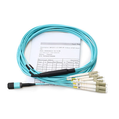 8 évasion hommes-femmes de sortance de corde de correction de câble de fibre de noyau du noyau 12 MPO MTP au LC