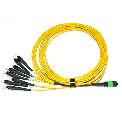 8 évasion hommes-femmes de sortance de corde de correction de câble de fibre de noyau du noyau 12 MPO MTP au LC