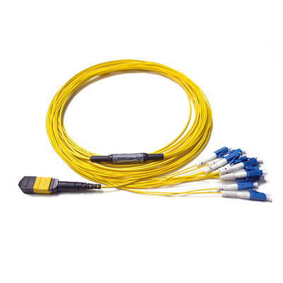 8 évasion hommes-femmes de sortance de corde de correction de câble de fibre de noyau du noyau 12 MPO MTP au LC