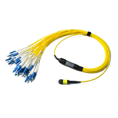 8 évasion hommes-femmes de sortance de corde de correction de câble de fibre de noyau du noyau 12 MPO MTP au LC