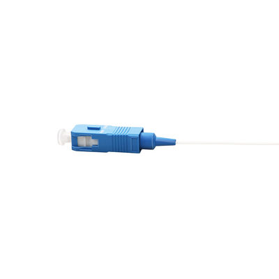 câble équipé de fibre de diamètre de 0.9mm blanc poli recto de Sc 9/125 G657A1/UPC