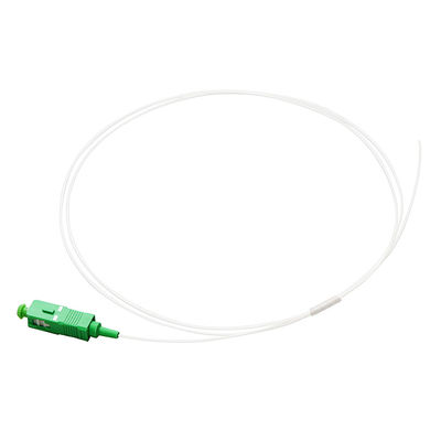câble équipé de fibre de diamètre de 0.9mm blanc poli recto de Sc 9/125 G657A1/UPC