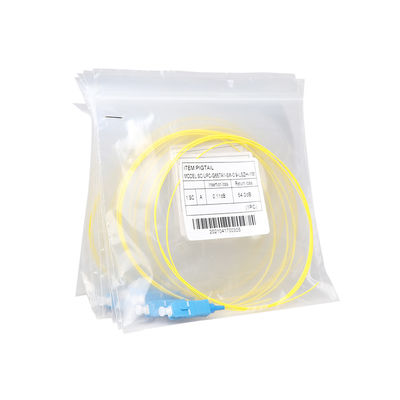 câble équipé de fibre de diamètre de 0.9mm blanc poli recto de Sc 9/125 G657A1/UPC