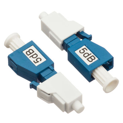 Mâle de fibre optique d'atténuateur bleu de la couleur 5db au type femelle de prise