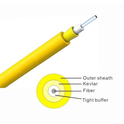 Bon câble optique d'intérieur GJFJV de fibre du duplex 8-Type de noyau de la qualité 2