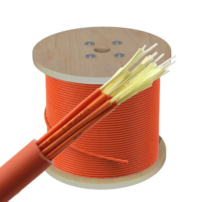 Câble optique d'intérieur de fibre de 12 noyaux de FTTH OM3/câble de distribution de fibre optique