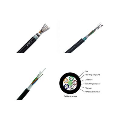 GYTA53 12 extérieurs 24 PE de 48 noyaux hors de câble optique blindé souterrain de fibre de gaine