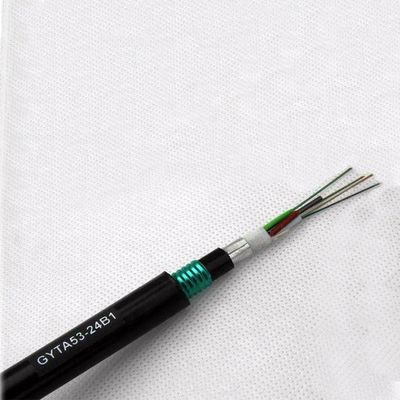 GYTA53 12 extérieurs 24 PE de 48 noyaux hors de câble optique blindé souterrain de fibre de gaine