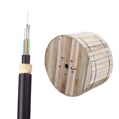 Câble optique de fibre de fil d'Aramid avec le noyau aérien d'Adss 24 de veste de double de fil de tension élevée