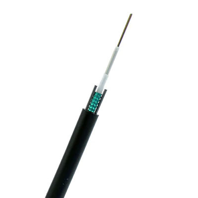 Fibre blindée extérieure de câble de 2 noyaux optique avec le diamètre de la gaine 7.6mm de MDPE