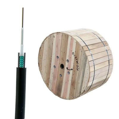 Fibre blindée extérieure de câble de 2 noyaux optique avec le diamètre de la gaine 7.6mm de MDPE
