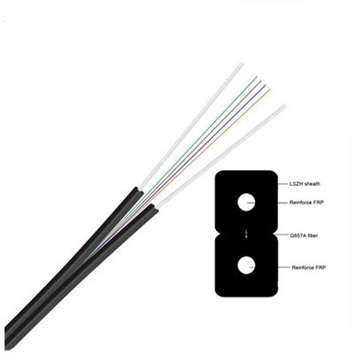 Mode unitaire de 2 noyaux de câble plat extérieur de fibre avec du CE certifié