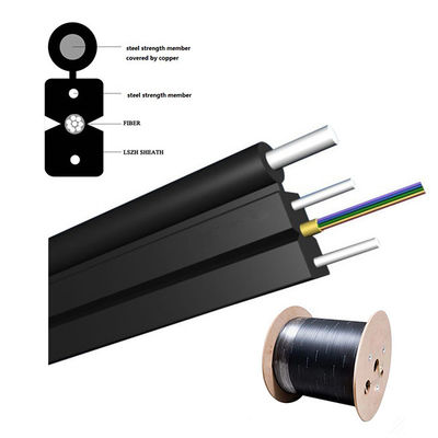 Type extérieur adapté aux besoins du client couleur noire du câble d'interface de FTTH G657A1 G657A2